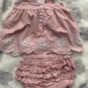 Catherine Malandrino Pink Floral Diaper Cover Set-NWT